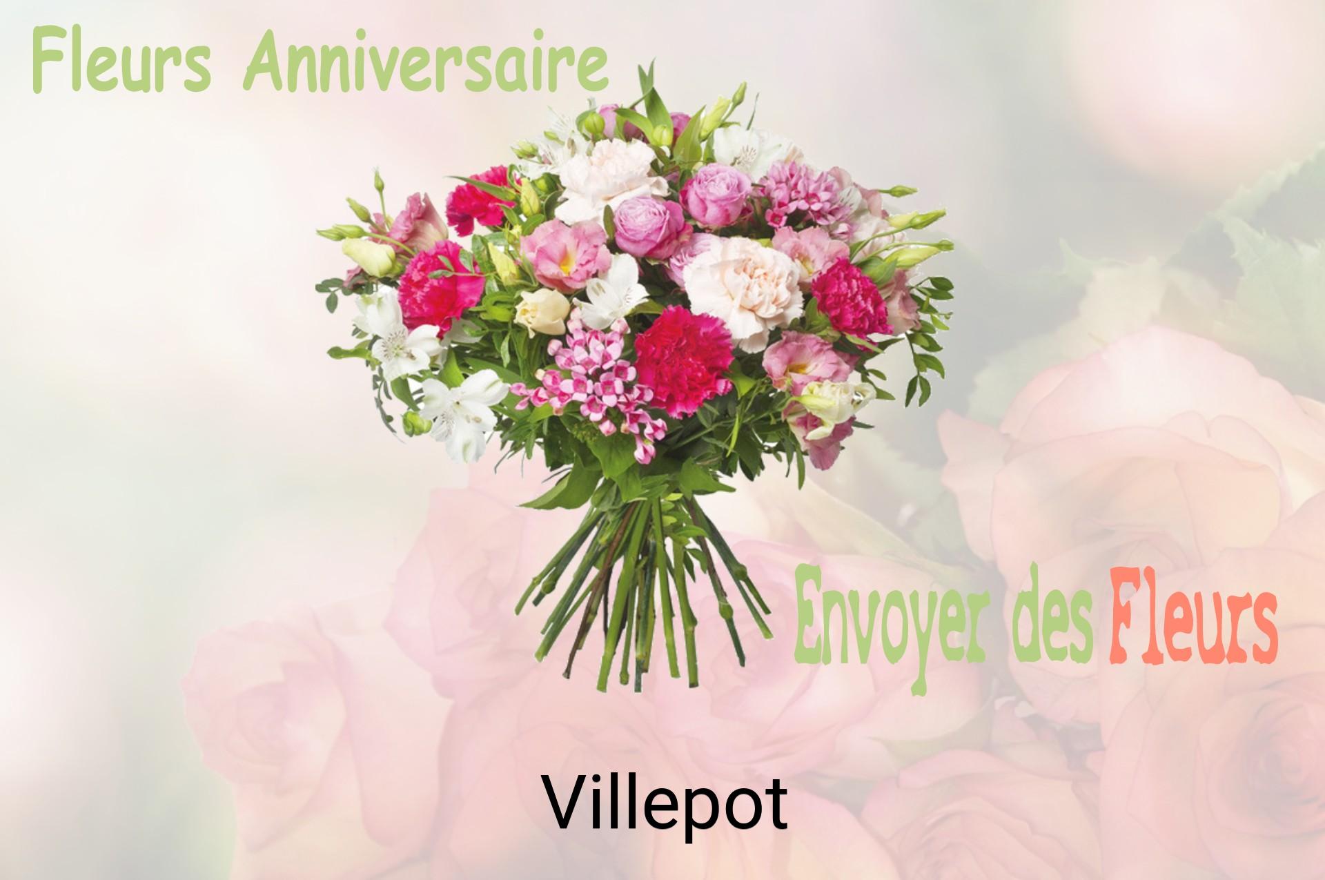 Bouquet de fleurs d’anniversaire livré à Villepot