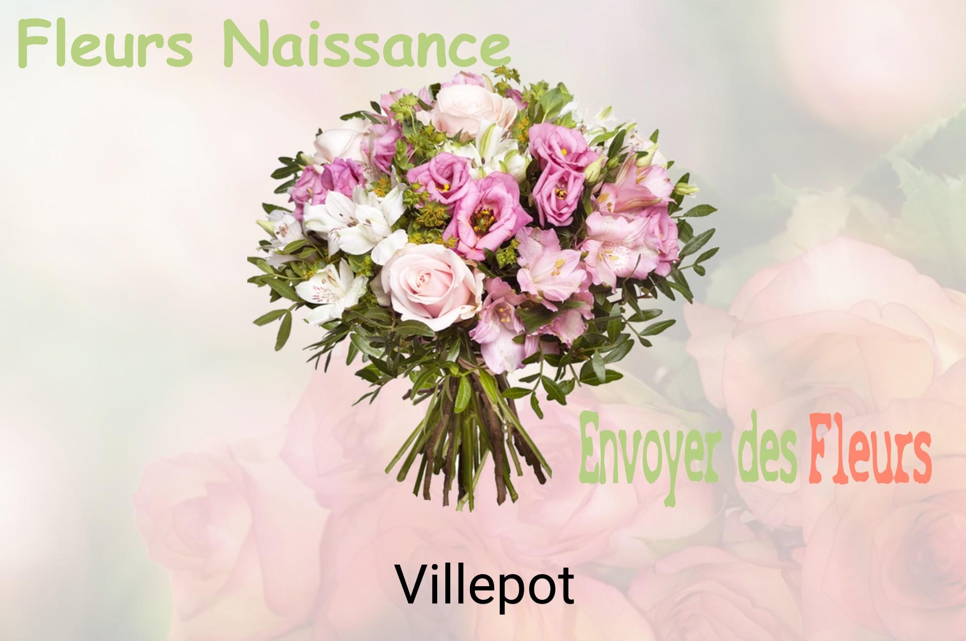 Bouquet de fleurs de naissance livré à Villepot